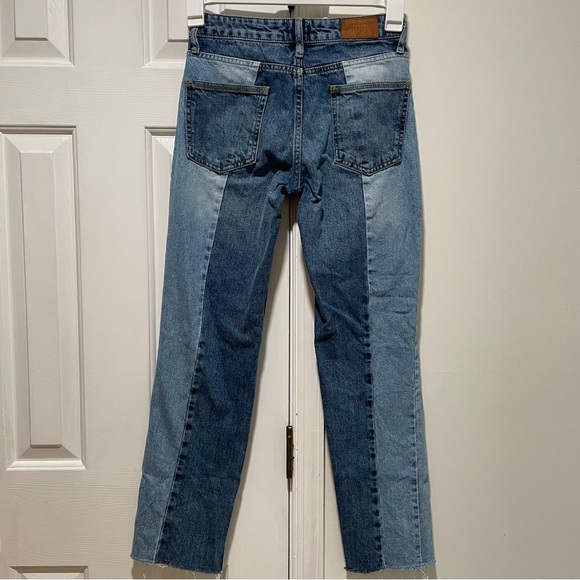 Urban Outfitters BDG jessye two toned mid rise true straight leg jeans 24 - Picture 10 of 16